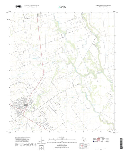 United States Geological Survey Carrizo Springs East, TX (2019, 24000-Scale) digital map