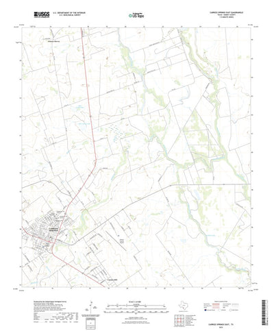 United States Geological Survey Carrizo Springs East, TX (2022, 24000-Scale) digital map