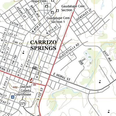 United States Geological Survey Carrizo Springs East, TX (2022, 24000-Scale) digital map