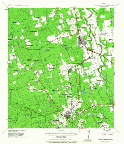 United States Geological Survey Carrizo Springs, TX (1939, 62500-Scale) digital map