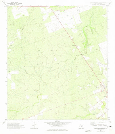 United States Geological Survey Carrizo Springs West, TX (1972, 24000-Scale) digital map