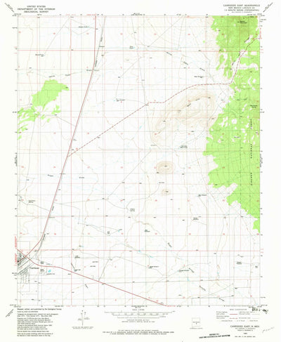 United States Geological Survey Carrizozo East, NM (1982, 24000-Scale) digital map