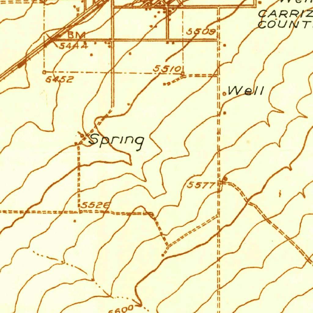Carrizozo, NM (1938, 48000Scale) Map by United States Geological
