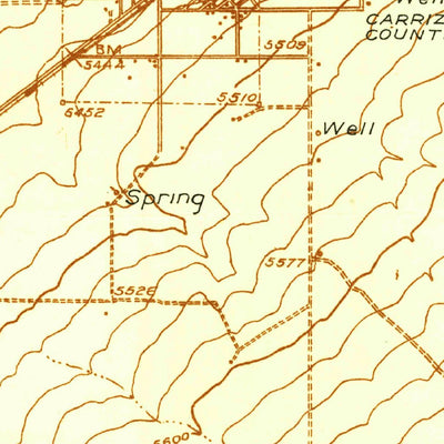 United States Geological Survey Carrizozo, NM (1938, 48000-Scale) digital map