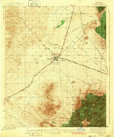 United States Geological Survey Carrizozo, NM (1943, 62500-Scale) digital map