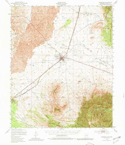 United States Geological Survey Carrizozo, NM (1950, 62500-Scale) digital map