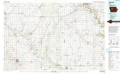 United States Geological Survey Carroll, IA (1993, 100000-Scale) digital map