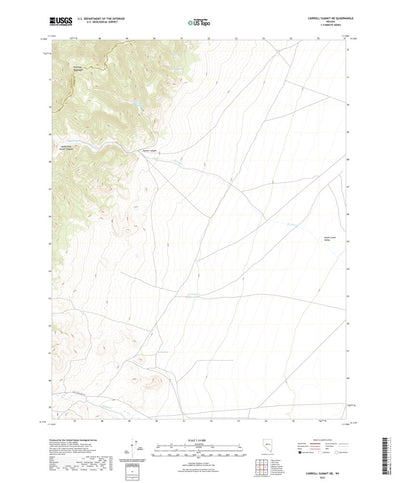 United States Geological Survey Carroll Summit NE, NV (2021, 24000-Scale) digital map