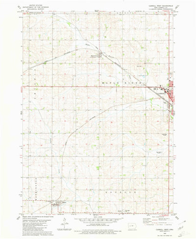 United States Geological Survey Carroll West, IA (1980, 24000-Scale) digital map