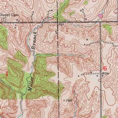 United States Geological Survey Carrollton East, MO (1951, 24000-Scale) digital map
