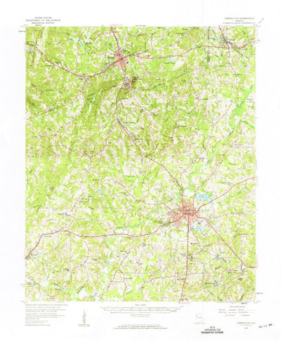 United States Geological Survey Carrollton, GA (1958, 62500-Scale) digital map