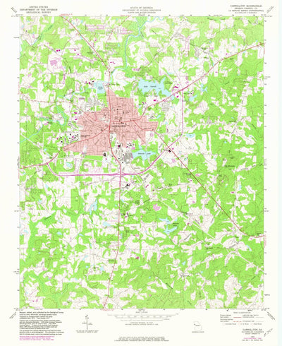 United States Geological Survey Carrollton, GA (1973, 24000-Scale) digital map