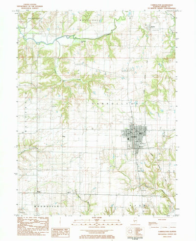 United States Geological Survey Carrollton, IL (1983, 24000-Scale) digital map