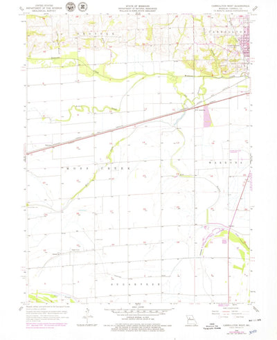 United States Geological Survey Carrollton West, MO (1956, 24000-Scale) digital map