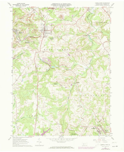 United States Geological Survey Carrolltown, PA (1961, 24000-Scale) digital map
