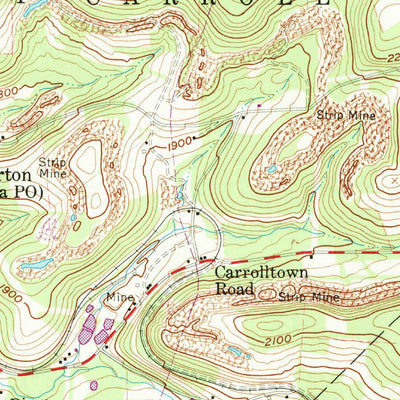 United States Geological Survey Carrolltown, PA (1961, 24000-Scale) digital map