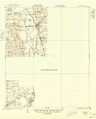 United States Geological Survey Carrolton, TX (1931, 62500-Scale) digital map