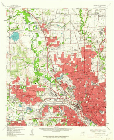 United States Geological Survey Carrolton, TX (1959, 62500-Scale) digital map