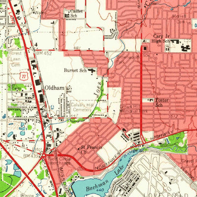 United States Geological Survey Carrolton, TX (1959, 62500-Scale) digital map