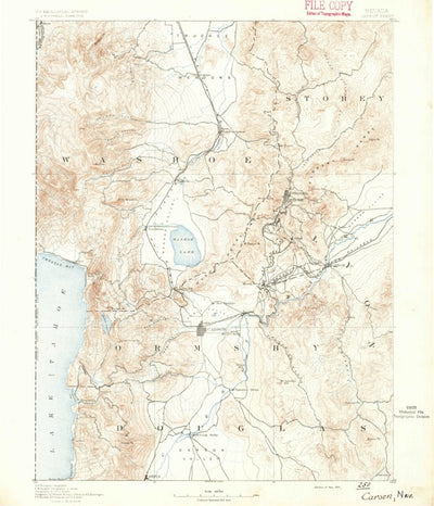 United States Geological Survey Carson City, NV (1891, 125000-Scale) digital map
