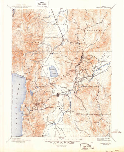 United States Geological Survey Carson City, NV (1893, 125000-Scale) digital map