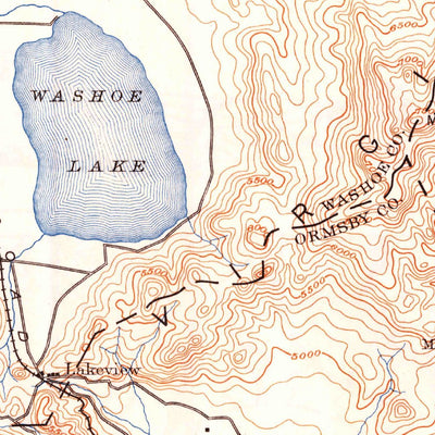 United States Geological Survey Carson City, NV (1893, 125000-Scale) digital map