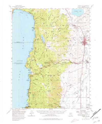 United States Geological Survey Carson City, NV (1956, 62500-Scale) digital map