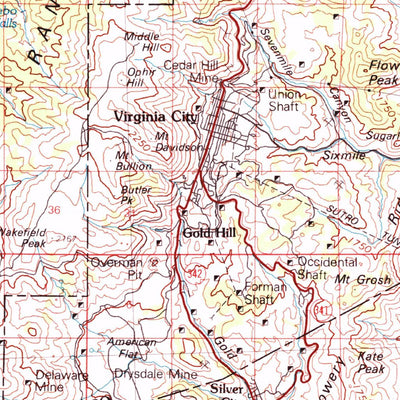 United States Geological Survey Carson City, NV (1979, 100000-Scale) digital map