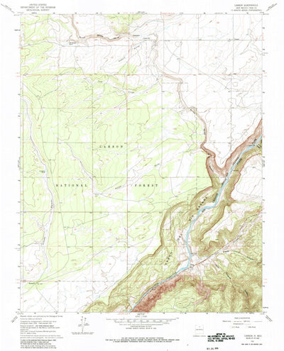 United States Geological Survey Carson, NM (1961, 24000-Scale) digital map