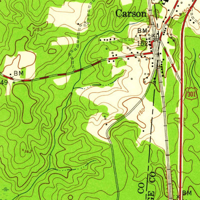 United States Geological Survey Carson, VA (1952, 24000-Scale) digital map
