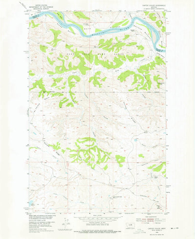 United States Geological Survey Carter Coulee, MT (1954, 24000-Scale) digital map