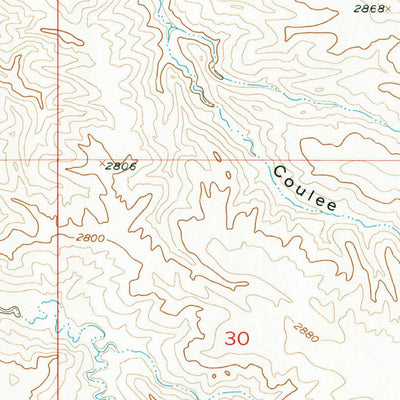 United States Geological Survey Carter Coulee, MT (1954, 24000-Scale) digital map