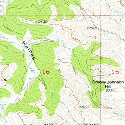 United States Geological Survey Carter Coulee, MT (1954, 24000-Scale) digital map