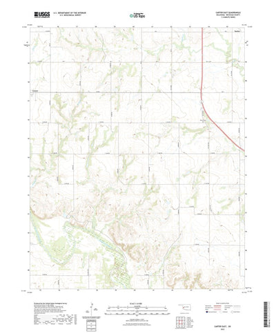 United States Geological Survey Carter East, OK (2022, 24000-Scale) digital map