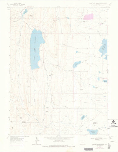 United States Geological Survey Carter Lake Reservoir, CO (1962, 24000-Scale) digital map