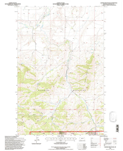 United States Geological Survey Carter Mountain, MT (1995, 24000-Scale) digital map