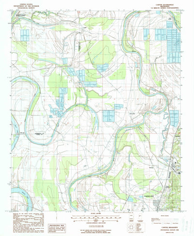 United States Geological Survey Carter, MS (1988, 24000-Scale) digital map