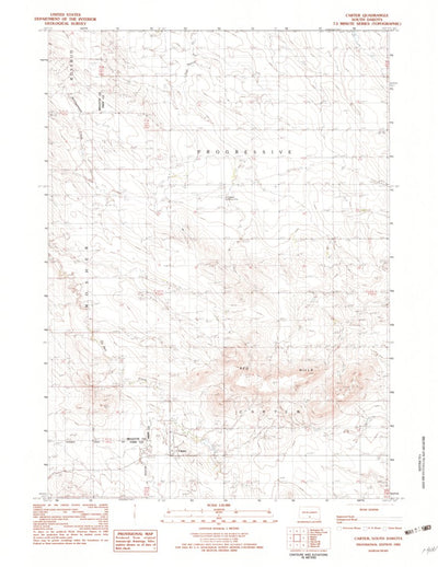 United States Geological Survey Carter, SD (1982, 25000-Scale) digital map