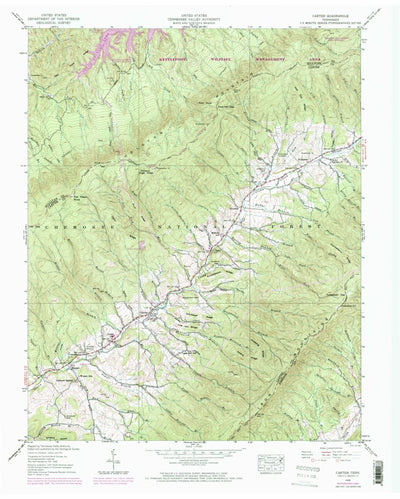 United States Geological Survey Carter, TN (1938, 24000-Scale) digital map
