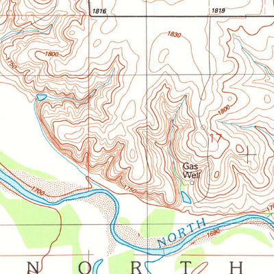 United States Geological Survey Carter West, OK (1989, 24000-Scale) digital map