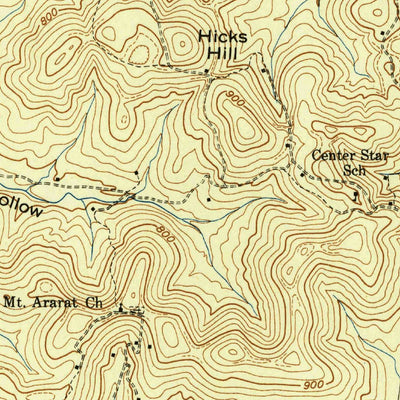 United States Geological Survey Carters Creek, TN (1941, 24000-Scale) digital map