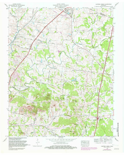 United States Geological Survey Carters Creek, TN (1965, 24000-Scale) digital map