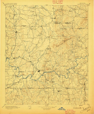 United States Geological Survey Cartersville, GA (1896, 125000-Scale) digital map