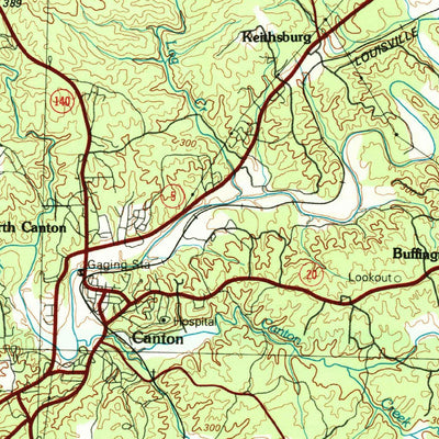 United States Geological Survey Cartersville, GA (1981, 100000-Scale) digital map
