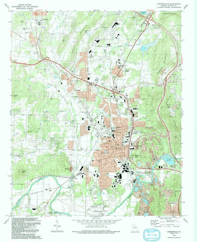 United States Geological Survey Cartersville, GA (1992, 24000-Scale) digital map