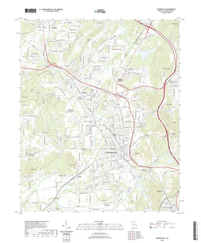 United States Geological Survey Cartersville, GA (2020, 24000-Scale) digital map