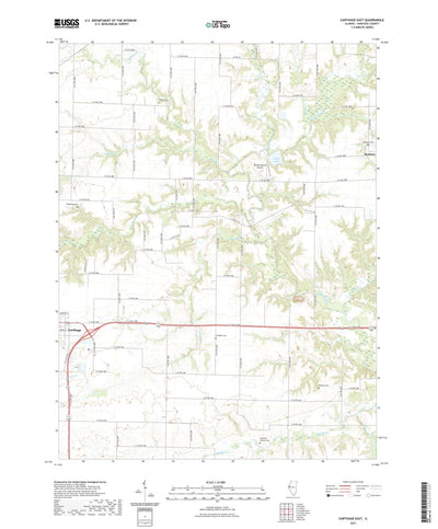 United States Geological Survey Carthage East, IL (2021, 24000-Scale) digital map