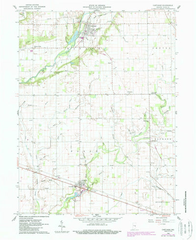 United States Geological Survey Carthage, IN (1960, 24000-Scale) digital map
