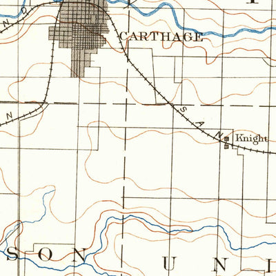 United States Geological Survey Carthage, MO (1894, 125000-Scale) digital map