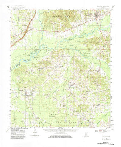 United States Geological Survey Carthage, MS (1961, 62500-Scale) digital map